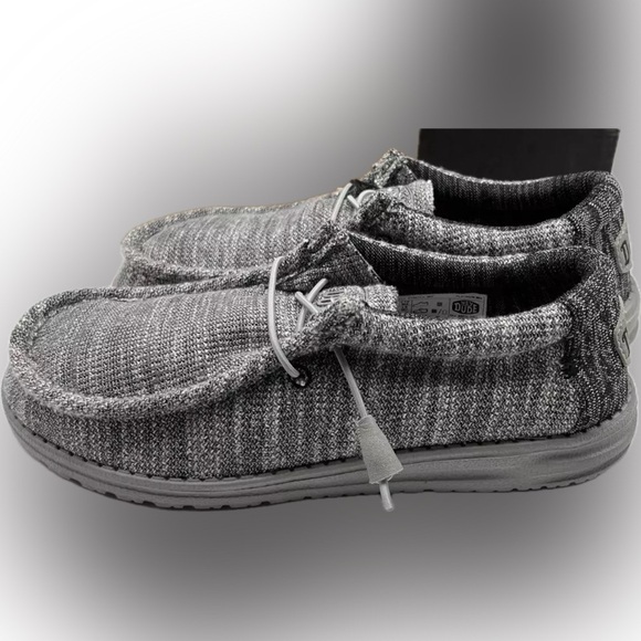 HEY DUDE Men’s WALLY Stretch Platinum Grey Casual Slip On Shoes 🌺  men 7 women 9 - Picture 3 of 6